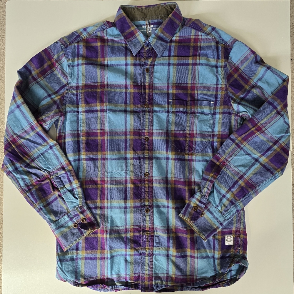 Men's French Connection FCUK Plaid Button Down - M
